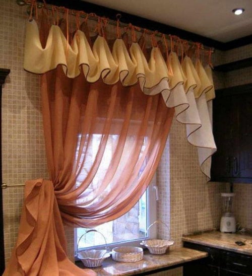 Необычные шторы для кухни своими руками